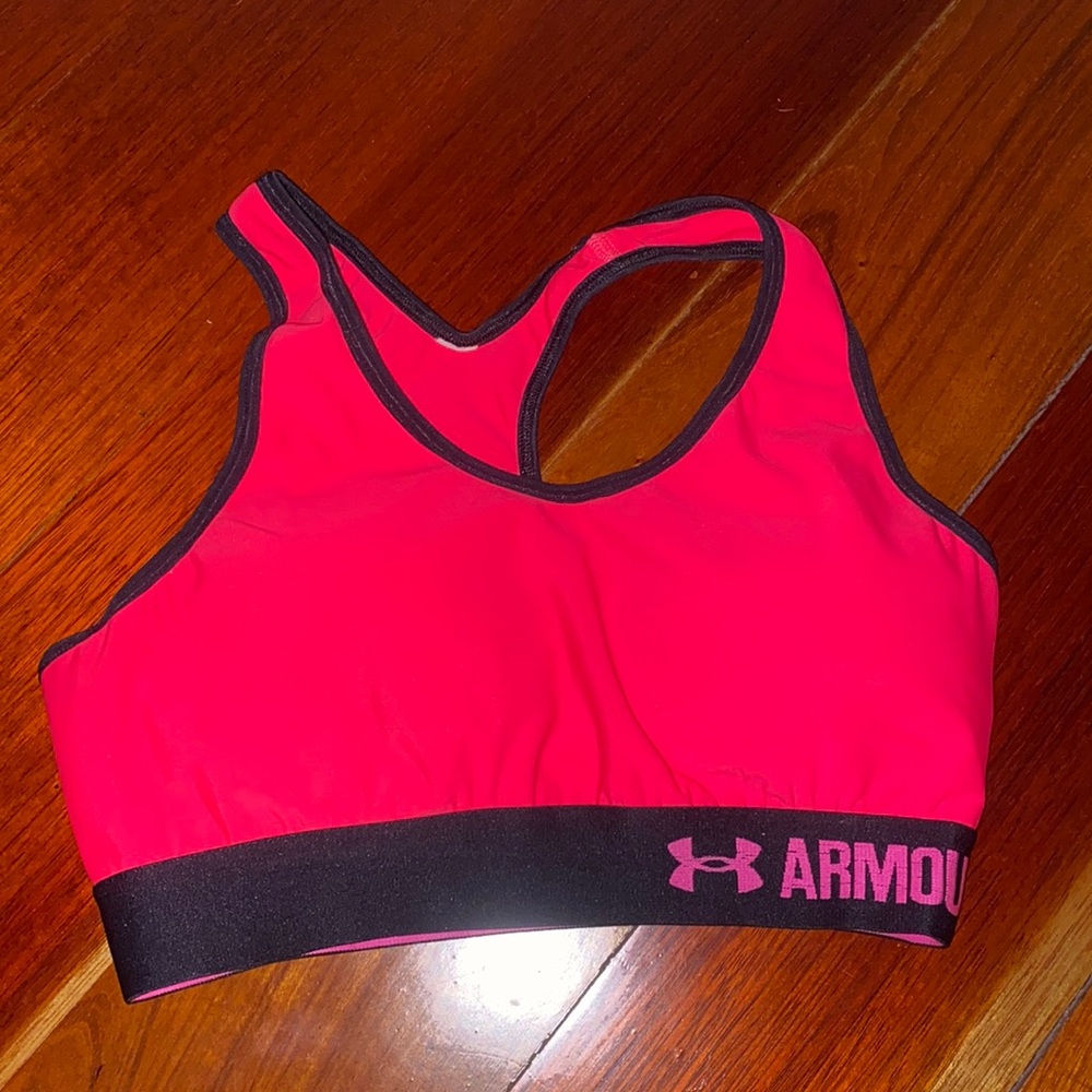 Hot pink sports bra worn once
